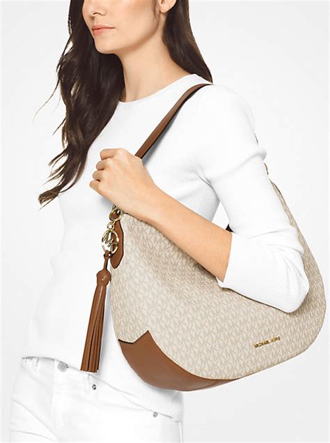 michael kors brooke large logo shoulder bag|Brooke Large Logo Shoulder Bag .